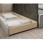 Canapé convertible - en tissu avec rangement, gris foncé et gris clair, angle gauche, FULA, 3 places