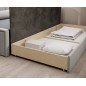 Canapé convertible en tissu avec rangement, gris foncé et gris clair, angle droit, FULA, 3 places