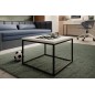 Canapé convertible en tissu avec rangement, bleu et gris, angle droit, FULA, 3 places