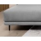 Canapé d'angle convertible en velours, avec rangement, gris, angle droit, DALLAS, 4 places