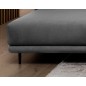 Canapé d'angle convertible en velours, avec rangement, gris foncé, angle droit, DALLAS, 4 places