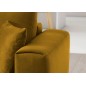 Canapé d'angle convertible en velours, avec rangement, BRONZE, angle gauche, DALLAS, 4 places