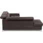 Canapé d'angle convertible en cuir italien luxe 5 places, MEMEZO, coffre, CHOCOLAT, angle gauche Canapé d'angle convertible en cuir italien luxe 5 places, MEMEZO, coffre, CHOCOLAT, angle gauche