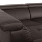 Canapé d'angle convertible en cuir italien luxe 5 places, MEMEZO, coffre, CHOCOLAT, angle gauche Canapé d'angle convertible en cuir italien luxe 5 places, MEMEZO, coffre, CHOCOLAT, angle gauche