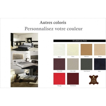 Lit en cuir italien de luxe ELEGANCE, personnalisé 160X200