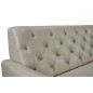 Canapé d'angle en cuir italien 5 places CHESTY, blanc, angle droit