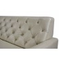 Canapé d'angle en cuir italien 5 places CHESTY, blanc, angle gauche