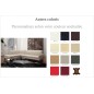 Canapé d'angle en cuir italien 5 places CHESTY, personnalisé, angle gauche