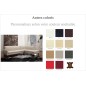 Canapé d'angle en cuir italien 5 places CHESTY, personnalisé, angle droit