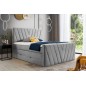 Ensemble boxspring complet 180x200 tête de lit + sommiers + matelas + surmatelas CANDY - velours luxe gris