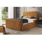 Ensemble boxspring complet 140x200 tête de lit + sommiers + matelas + surmatelas CANDY - velours luxe bronze