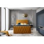 Ensemble boxspring complet 140x200 tête de lit + sommiers + matelas + surmatelas CANDY - velours luxe bronze