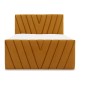 Ensemble boxspring complet 140x200 tête de lit + sommiers + matelas + surmatelas CANDY - velours luxe bronze