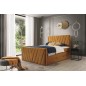 Ensemble boxspring complet 140x200 tête de lit + sommiers + matelas + surmatelas CANDY - velours luxe bronze