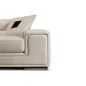 Ensemble GENEVA canapé 2 places + fauteuil 1 place en cuir luxe italien vachette, blanc