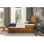 Ensemble boxspring complet 180x200 tête de lit + sommiers + matelas + surmatelas CANDY - velours luxe gris, Bronze