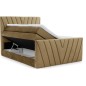Ensemble boxspring complet 140x200 tête de lit + sommiers + matelas + surmatelas CANDY - velours luxe marron
