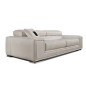 Ensemble GENEVA canapé 2 places + fauteuil 1 place en cuir luxe italien vachette, blanc