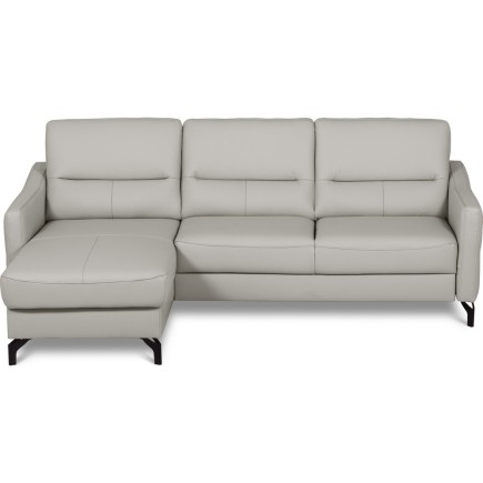 Canapé d'angle convertible en cuir italien luxe 5 places