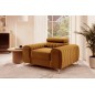 Fauteuil 1 place en tissu velours catégorie luxe, bronze, LARIO