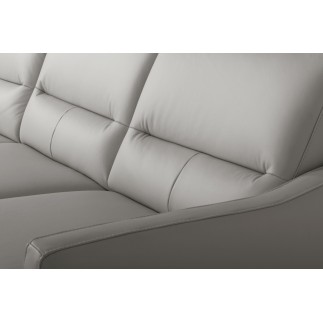 Canapé d'angle convertible en cuir italien luxe 5 places