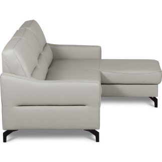 Canapé d'angle convertible en cuir italien luxe 5 places