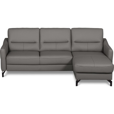 Canapé d'angle convertible en cuir italien luxe 5 places