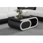 Table basse design LUXIA, noir et blanc