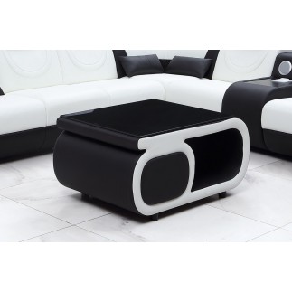 Table basse design LUXIA, noir et blanc