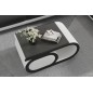 Table basse design LUXIA, blanc et noir