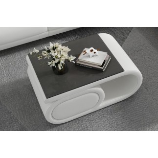 Table basse design LUXIA, blanc uni