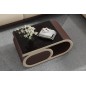Table basse design LUXIA, chocolat et beige