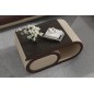 Table basse design LUXIA, beige et chocolat