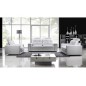 Ensemble de 2 canapés 2 places et d'un fauteuil en cuir Prestige luxe haut de gamme italien MATIGNON, blanc