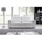 Ensemble de 2 canapés 2 places et d'un fauteuil en cuir Prestige luxe haut de gamme italien MATIGNON, blanc