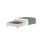 Pouf en tissu velours de qualité, LARIMO, marron foncé