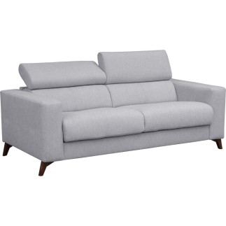 Canapé 3 places convertible en tissu de luxe AVIR, gris clair