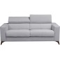 Canapé 3 places convertible en tissu de luxe AVIR, gris clair