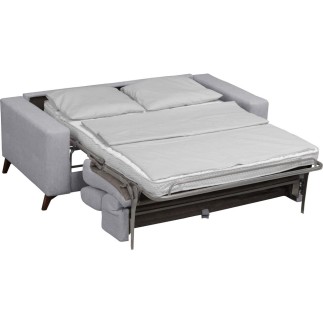 Canapé 3 places convertible en tissu de luxe AVIR, gris clair