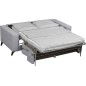 Canapé 3 places convertible en tissu de luxe AVIR, gris clair