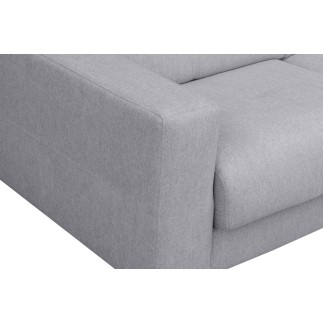 Canapé 3 places convertible en tissu de luxe AVIR, gris clair