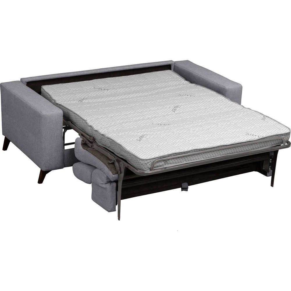 Canapé 3 places convertible en tissu de luxe AVIR, gris foncé