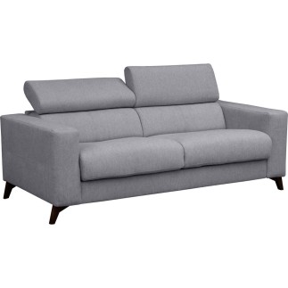Canapé 3 places convertible en tissu de luxe AVIR, gris foncé