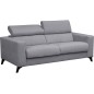 Canapé 3 places convertible en tissu de luxe AVIR, gris foncé
