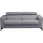 Canapé 3 places convertible en tissu de luxe AVIR, gris foncé
