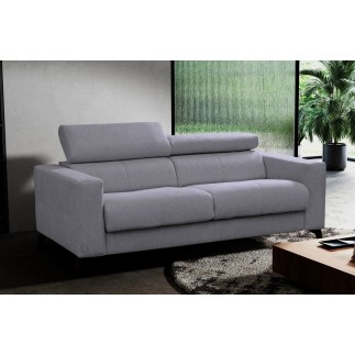 Canapé 3 places convertible en tissu de luxe AVIR, gris foncé