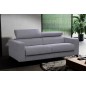 Canapé 3 places convertible en tissu de luxe AVIR, gris foncé