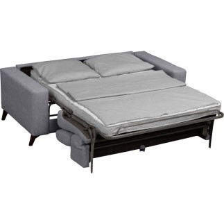 Canapé 3 places convertible en tissu de luxe AVIR, gris foncé
