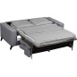Canapé 3 places convertible en tissu de luxe AVIR, gris foncé