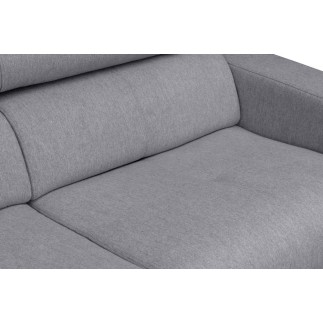 Canapé 3 places convertible en tissu de luxe AVIR, gris foncé